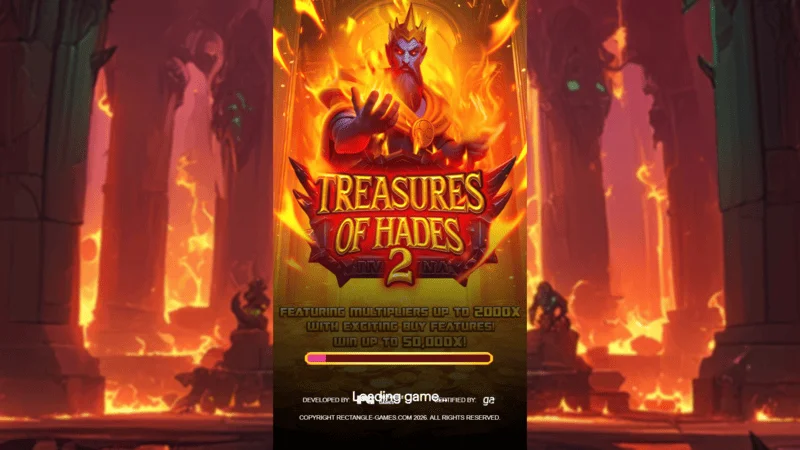 Treasures of Hades 2 — Loading Screen ng Rectangle Games slot sa mythological underworld setting